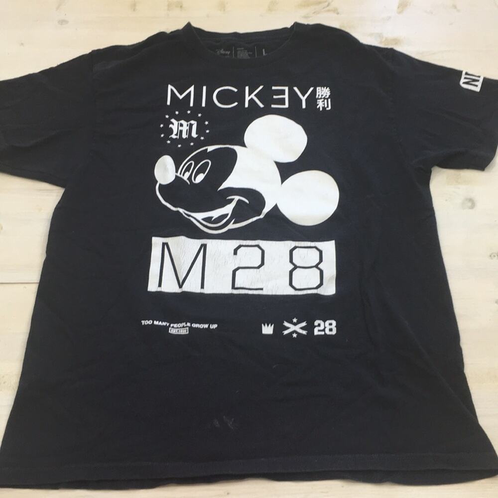 Neff Mickey Mouse Japanese print short sleeve crewneck graphic t-shirt sz L